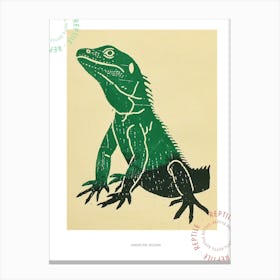Jamaican Iguana Bold Block 1 Poster Canvas Print