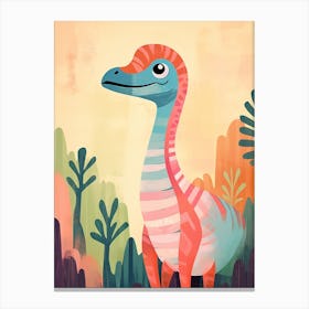 Colourful Dinosaur Dromaeosaurus 1 Canvas Print
