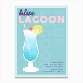 Blue Lagoon Cocktail Canvas Print