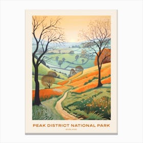 Peak District National Park England 2 Hike Poster Canvas Print