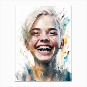 Ecstatic Moods Watercolor Canvas Print