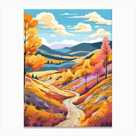 Cairngorms National Park Scotland 1 Hike Illustration Canvas Print