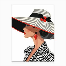 Woman In A Hat 89 Canvas Print