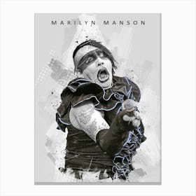 Marilyn Manson Music Drawing Canvas Print