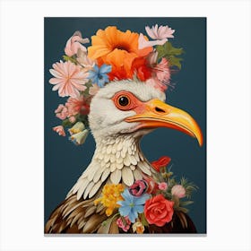 Bird With A Flower Crown Seagull 2 Canvas Print