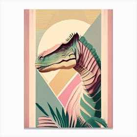 Alectrosaurus Pastel Dinosaur Canvas Print