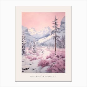 Dreamy Winter National Park Poster  Rocky Mountain National Park United States 2 Canvas Print