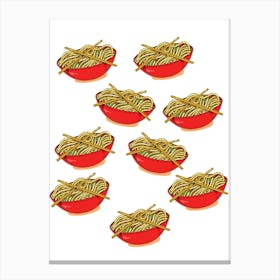 China Noodles pattern. Canvas Print