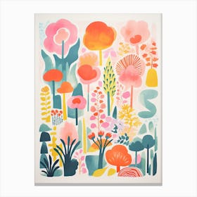 Keunkenhof Gardens Abstract Riso Style 1 Canvas Print