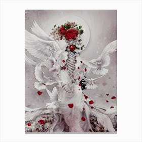 Skeleton Bride 2 Canvas Print