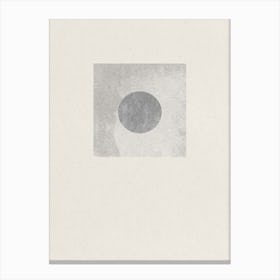 Circle In A Square Neutral Texture Graphic Canvas Print