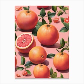 Grapefruits art print Canvas Print