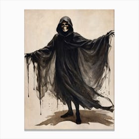 Dance With Death Skeleton Painting (74) Canvas Print
