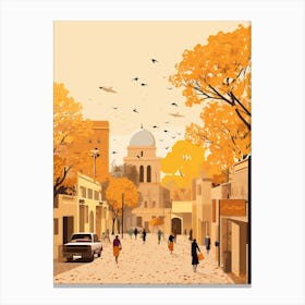 Baghdad In Autumn Fall Travel Art 1 Canvas Print