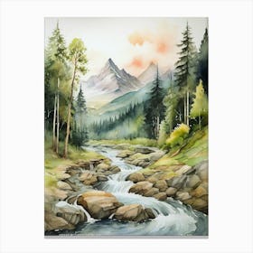 mountain forest landscape.8 Canvas Print