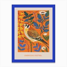 Spring Birds Poster American Kestrel 1 Canvas Print