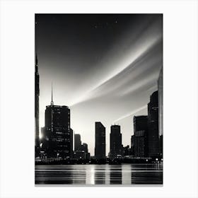 Black And White Cityscape 19 Canvas Print