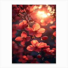 Cherry Blossoms At Sunset 1 Canvas Print