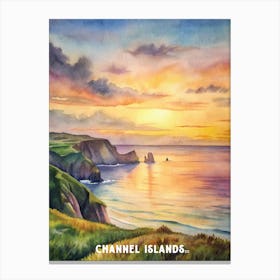 Channel Islands National Park Watercolor Painting Canvas Print