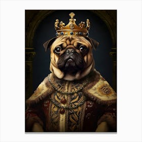 Pug Baroque 1 Canvas Print