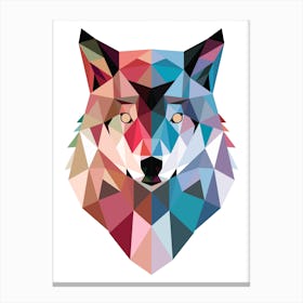 Geo Wolf Canvas Print