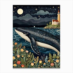 Whale At Night 1 Canvas Print