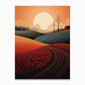Rural Abstract Minimalist 5 Canvas Print