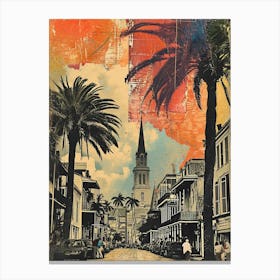 Retro New Orleans Collage 1 Canvas Print