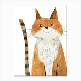 Exotic Shorthair Cat Clipart Illustration 4 Canvas Print