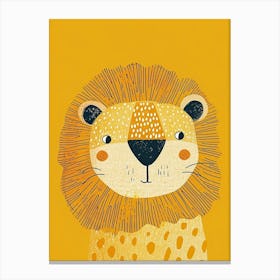 Yellow Lion 3 Canvas Print
