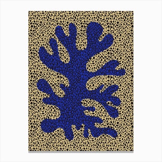Blue And Yellow Coral Study Canvas Print