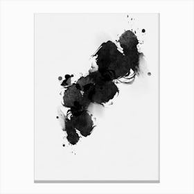 Black Ink Splatter 1 Canvas Print