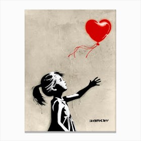 Hope Balloon Girl | Close up Canvas Print