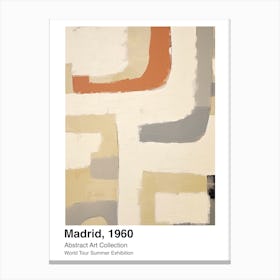 World Tour Exhibition, Abstract Art, Madrid, 1960 8 Canvas Print
