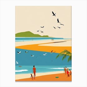 Colva Beach Goa India Midcentury Canvas Print
