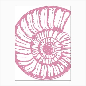 Pink Nautilus Shell Canvas Print