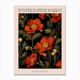 Winter Aconite 3 Winter Flower Market Poster Canvas Print