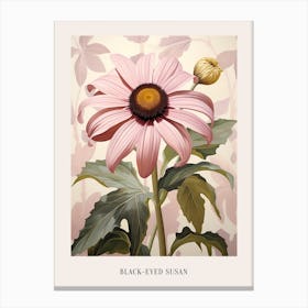 Floral Illustration Black Eyed Susan 2 Poster Canvas Print