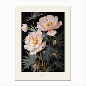 Flower Illustration Peony 1 Poster Canvas Print