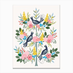 Tree Of Life Birds Canvas Print