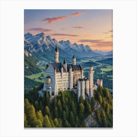 Magical Castle Neuschwanstein Canvas Print