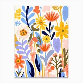 Matisse Style Floral Fusion; Inspired Harmony Canvas Print