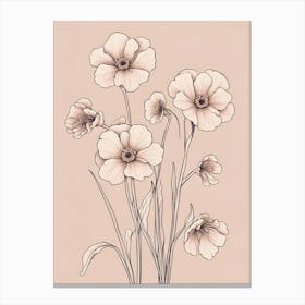 Primulas in Pink Canvas Print