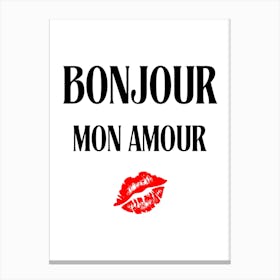 Bonjour Mon Amour Canvas Print