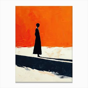 Shadow Of A Woman, Minimalism 1 Canvas Print