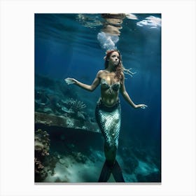 Mermaid -Reimagined 4 Canvas Print