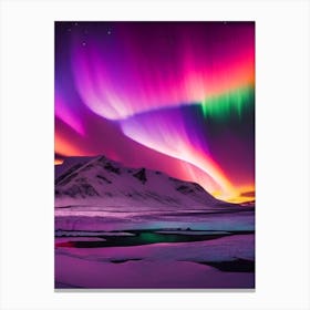 The Northern Lights Pop Art Photo Canvas Print