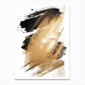 Gold Brush Strokes 2 Canvas Print