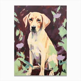 A Rhodesian Ridgeback Dog Painting, Impressionist 2 Canvas Print