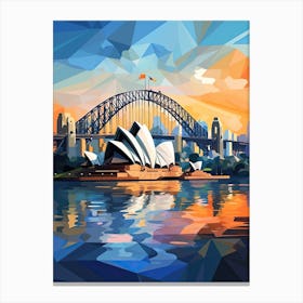 Sydney, Australia, Geometric Illustration 2 Canvas Print
